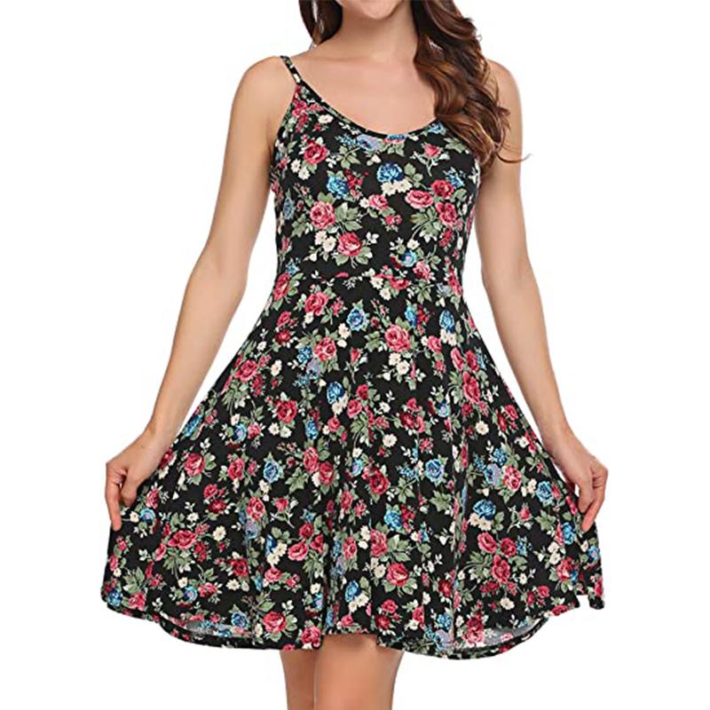 Robe d'été à Bretelles Ajustables de Plage
