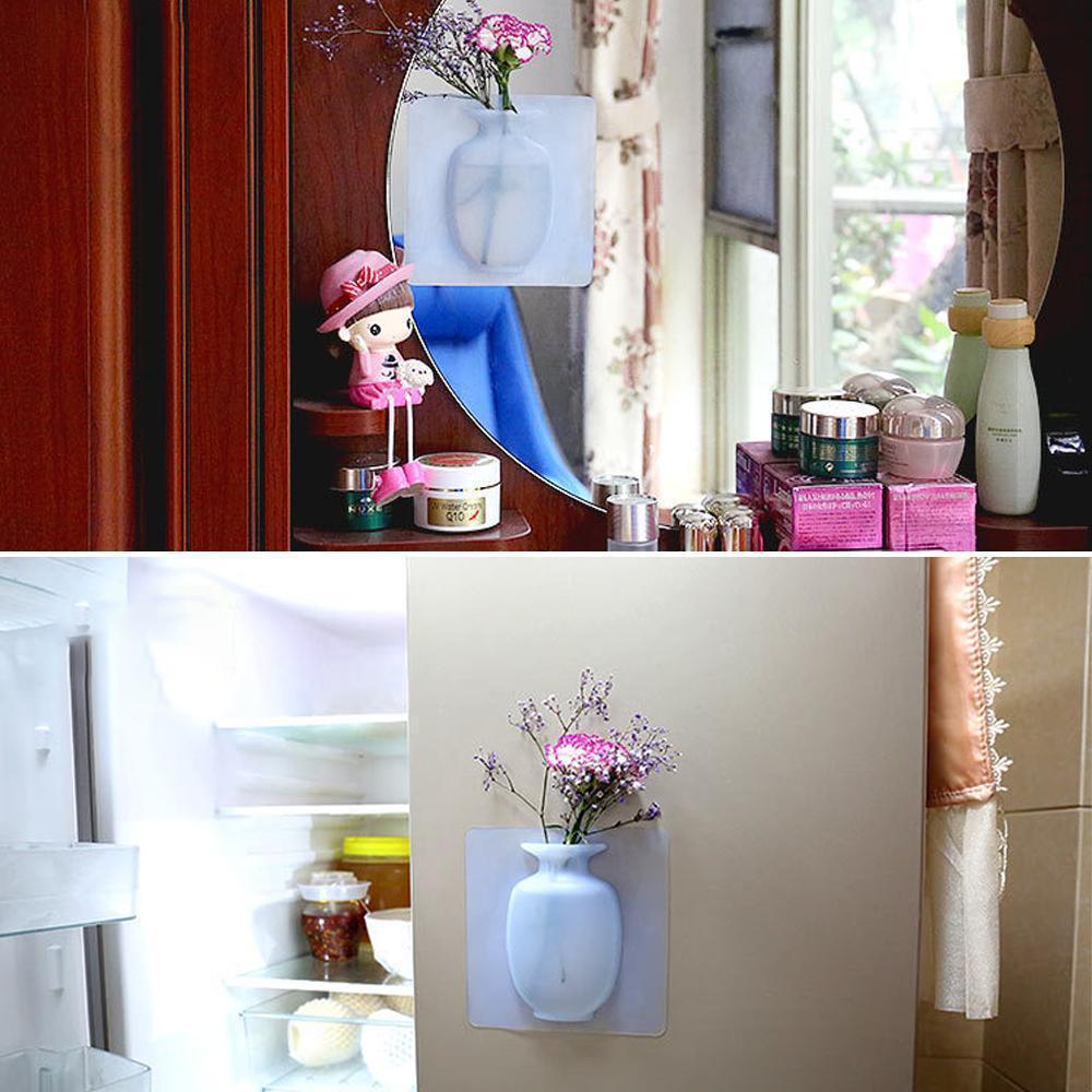 Vase À Fleurs Collant En Silicone Magique