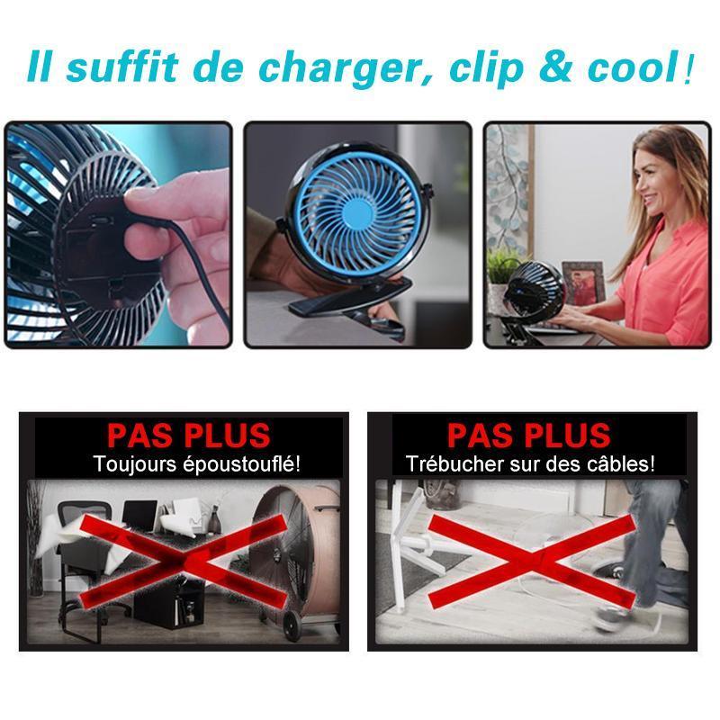 Mini Ventilateur USB à Clipser