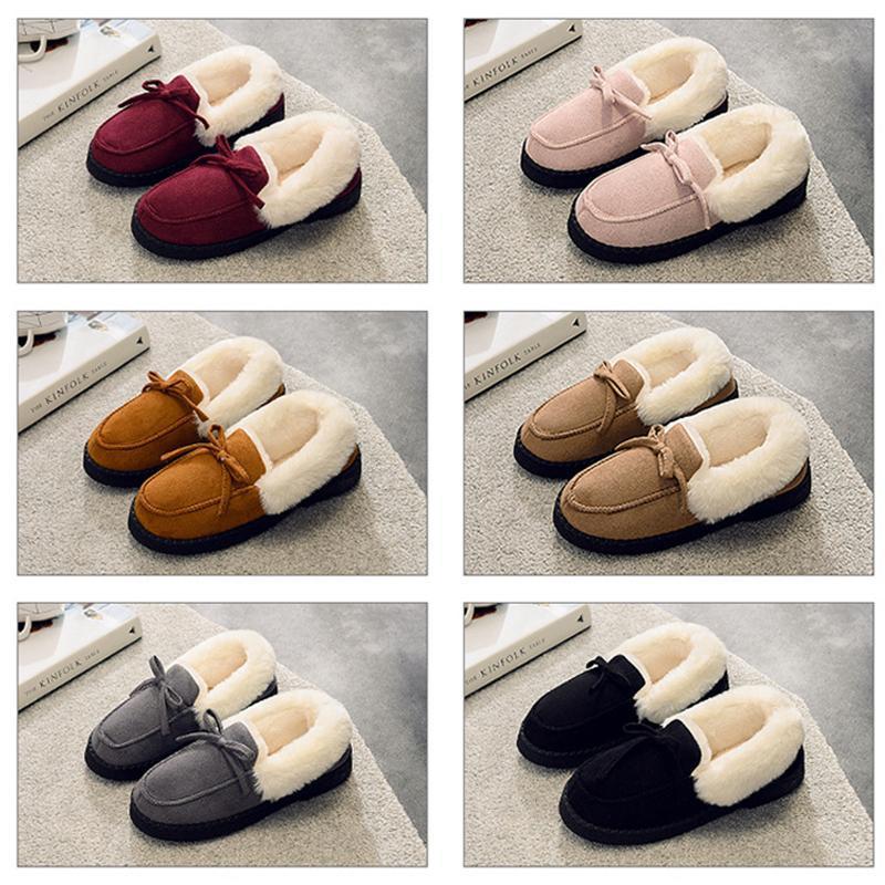 Femmes Hiver Chaud Mode Pantoufles Mocassins