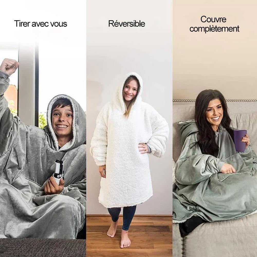 Le Plaid-Sweat Ă Capuche pour Adults & Enfants