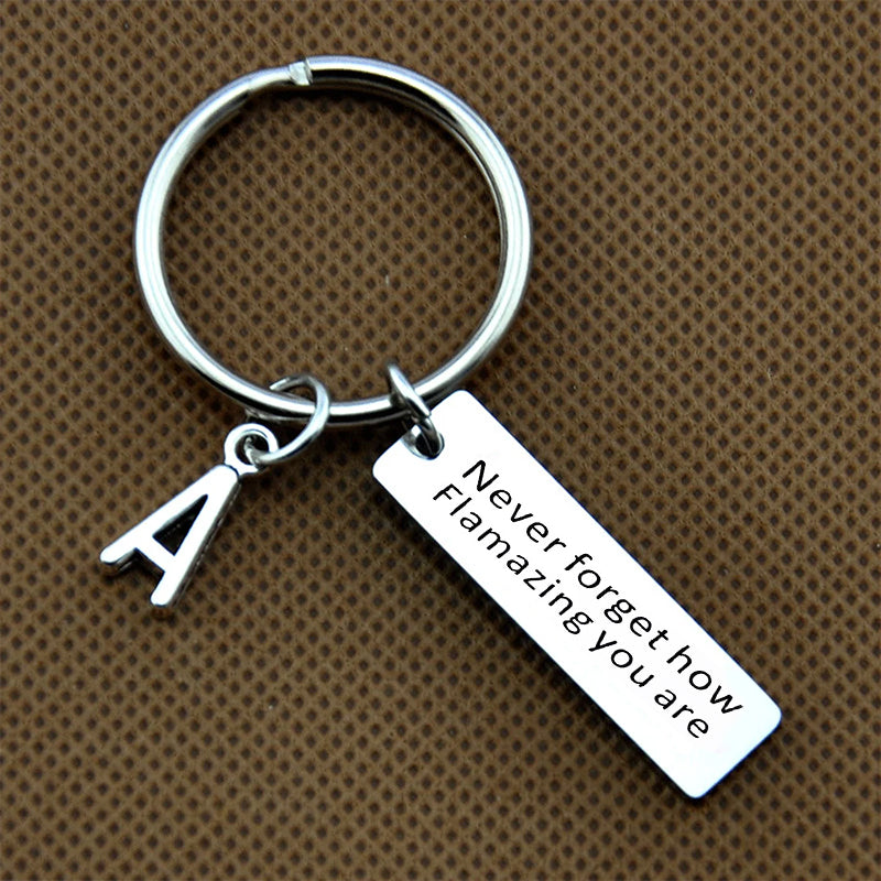 Porte-clés inspirant en acier inoxydable