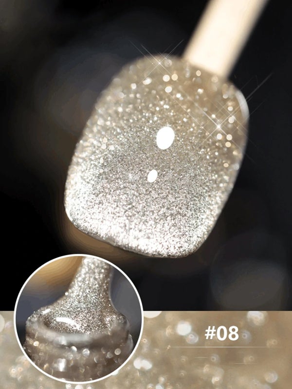 🎉Vernis à Ongles œil de Chat Laser Diamanté
