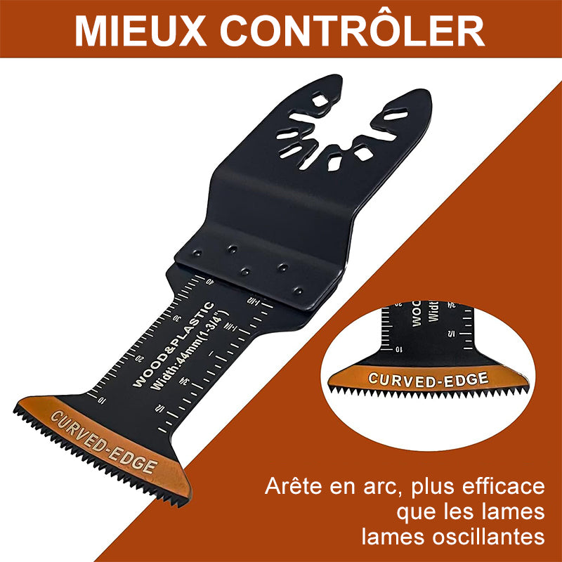 Lames d'outils oscillants à bord incurvé (20 PCS)