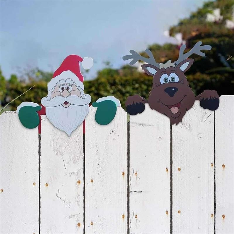 🎅Prévente de Noël🎅Décoration de Clôture sur le Thème de Noël