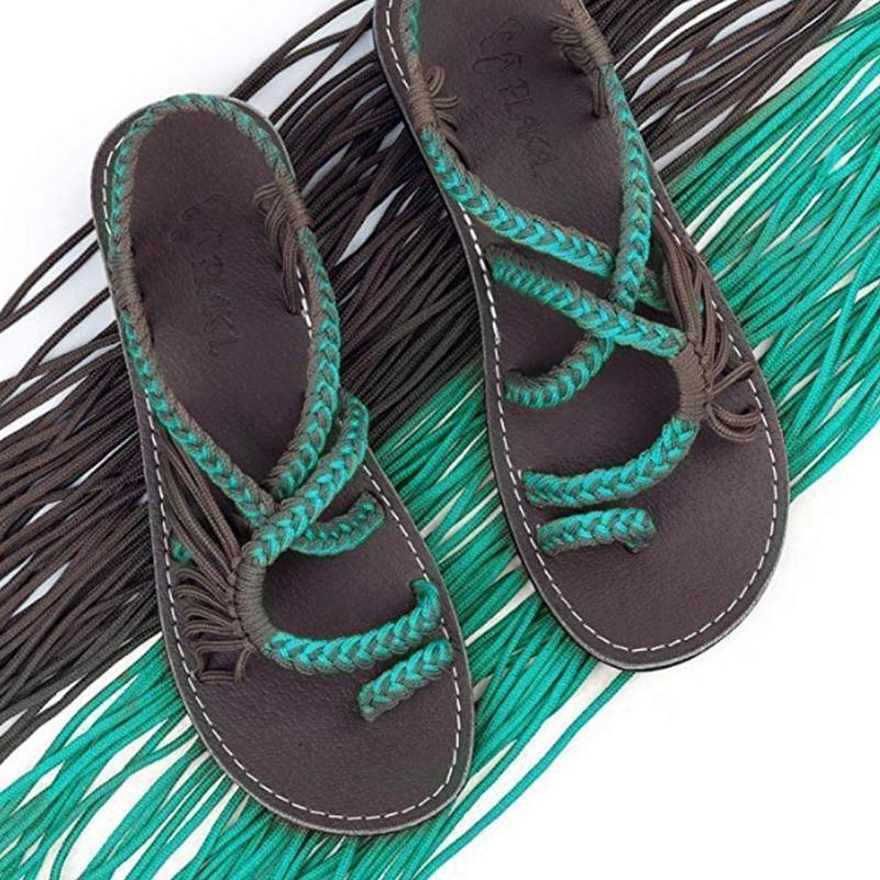 Sandales Tressées Confortable à la Mode