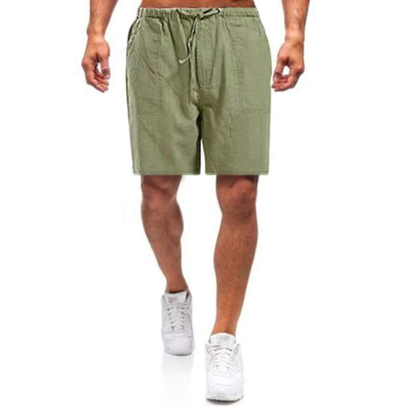 Short décontracté en lin pour hommes