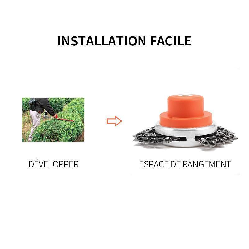 Remplacement de tête d'herbe de chaîne