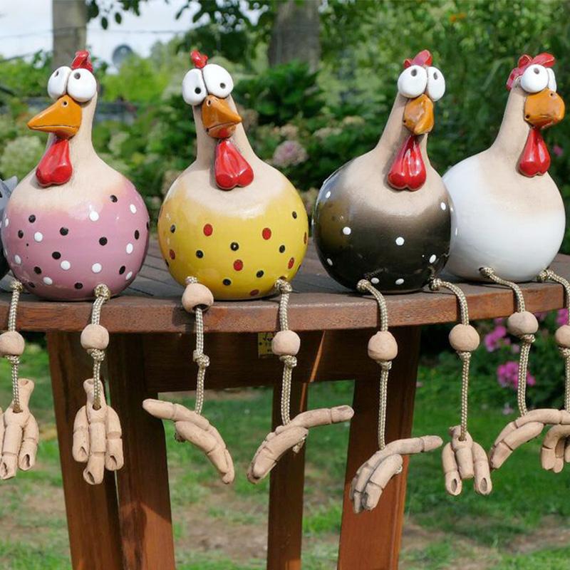 Jouet Drôle de Poulet Décor pour Jardin