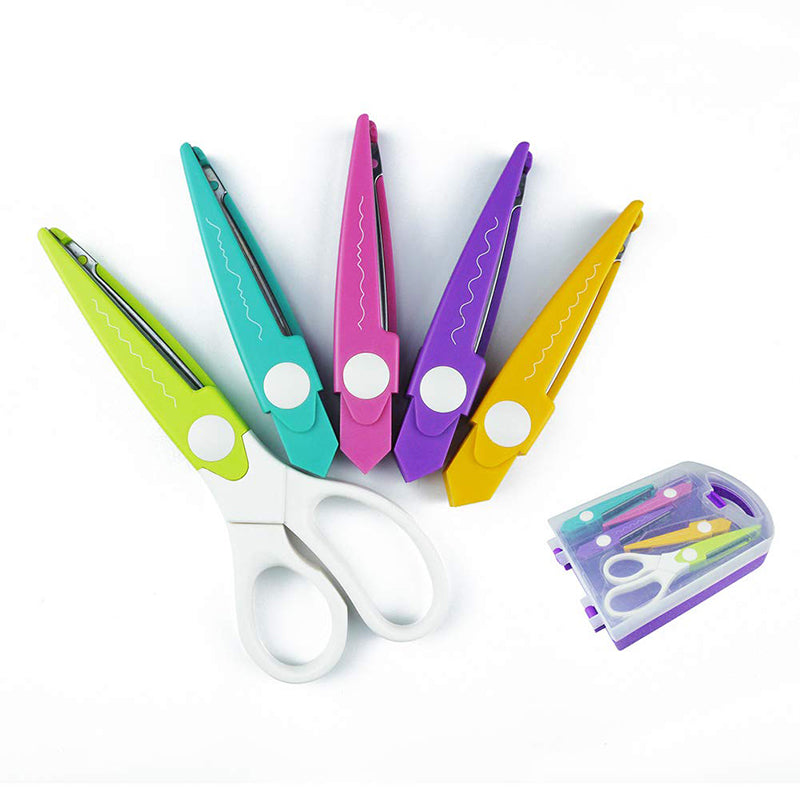 Set de ciseaux pour papier décoratif(5 en 1)