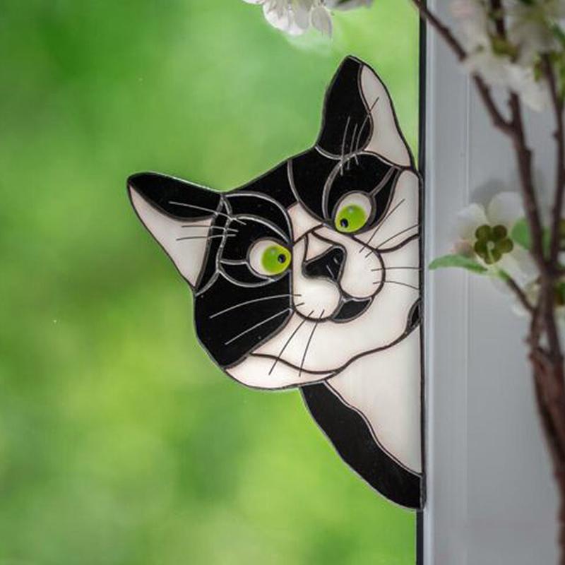 đ»DĂ©cor de Chat DrĂŽle pour FenĂȘtres
