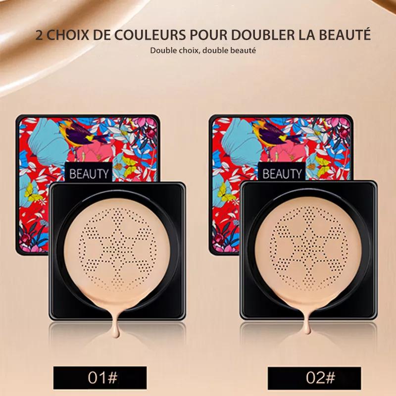 🌸Crème CC Correcteur Avec Pinceau de Champignon