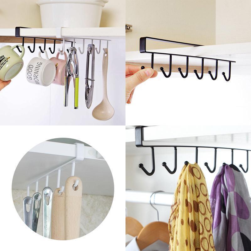 Support Ă Crochets Multifonctionnel sous Armoire