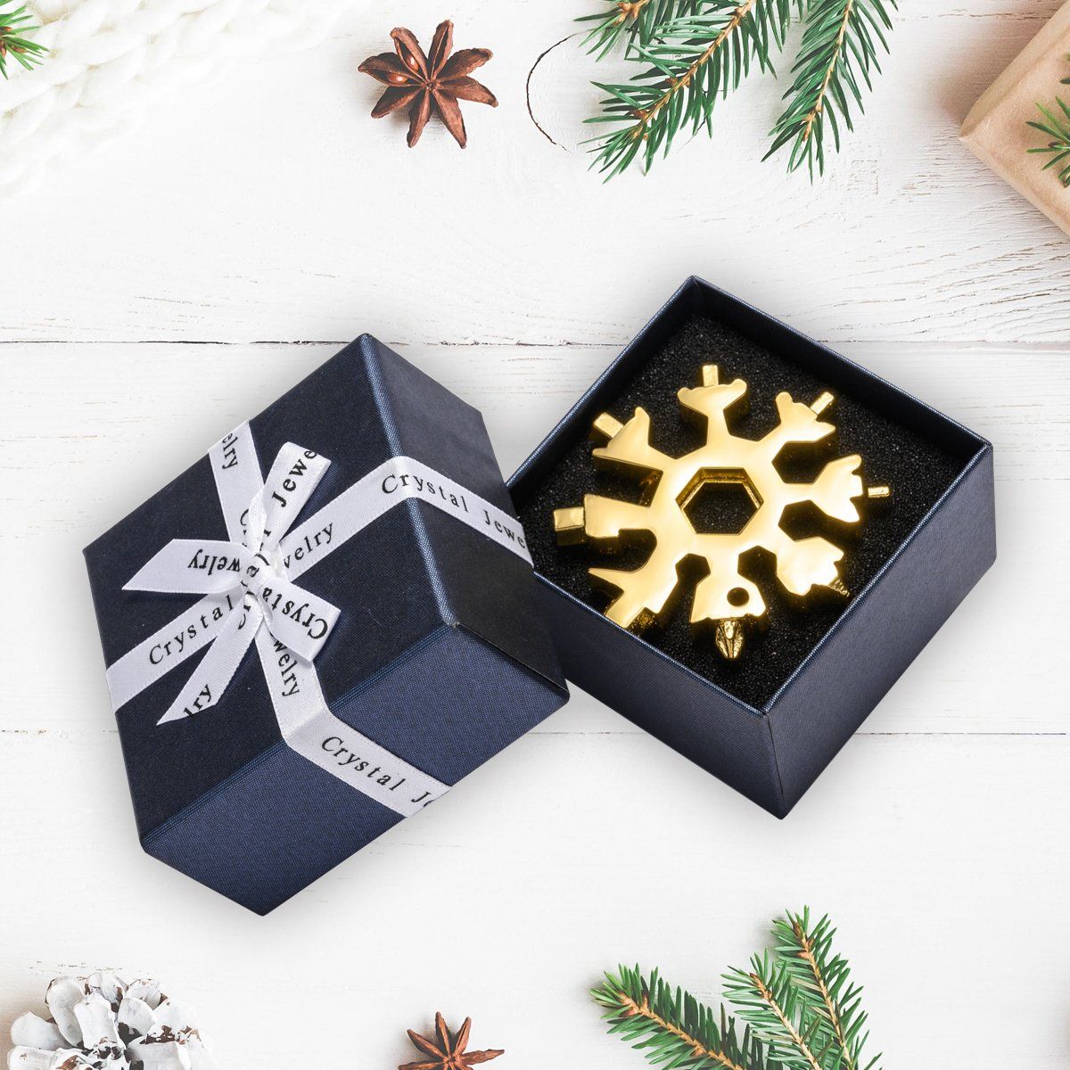 🎁Vente de Noël🎁Outil multifonction flocons de neige en acier inoxydable 18 en 1