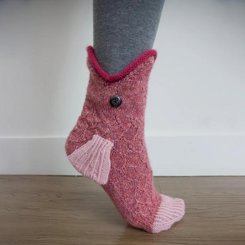 🎅Vente de Noël🎅Chaussettes En Forme De l'Animal Mignon Tricotées En Laine