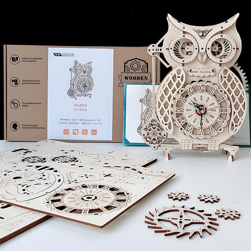 Ensemble de puzzle de modèle mécanique en bois super