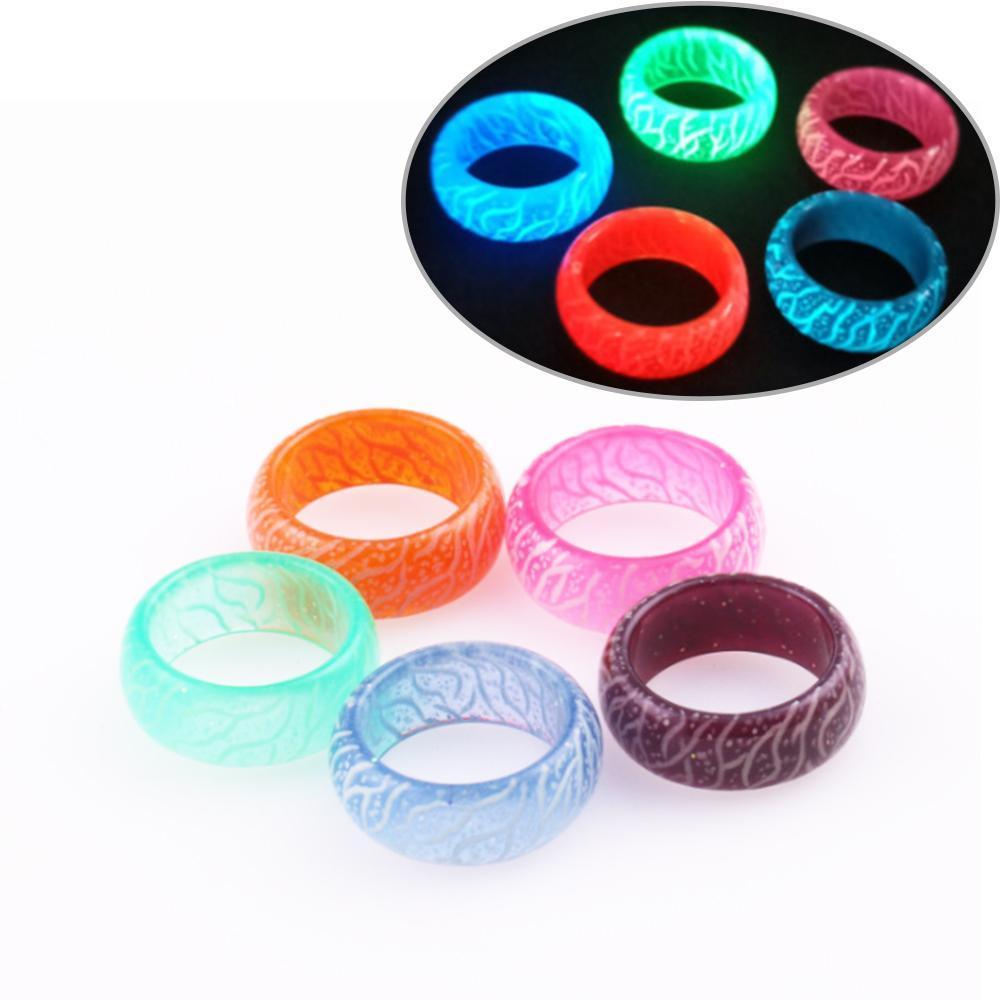 Bague Lumineuse Colorée en Résine
