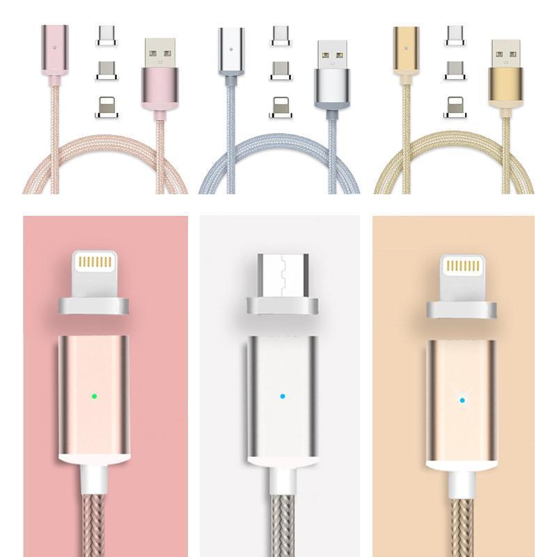 Câble de Charge Magnétique pour iPhone, Android et Type C