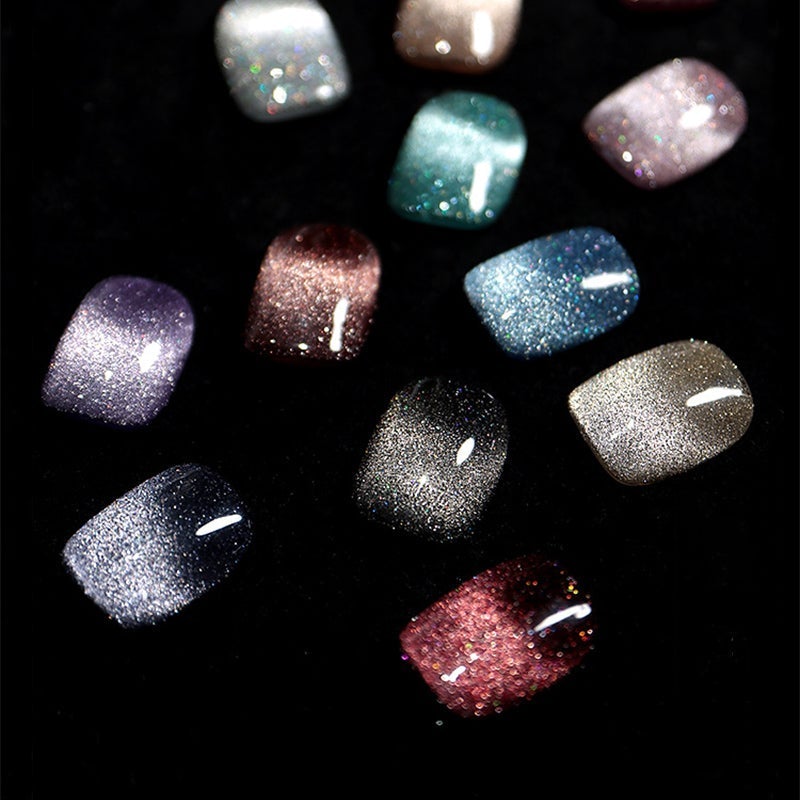 🎉Vernis à Ongles œil de Chat Laser Diamanté
