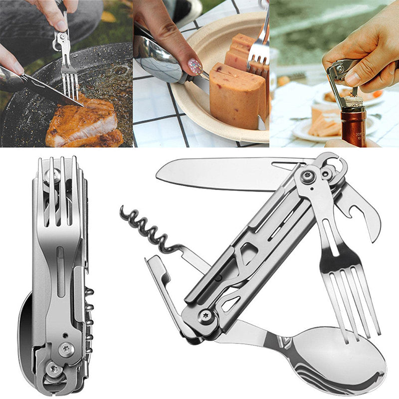 Set d'ustensiles multifonctionnels de camping 5 en 1