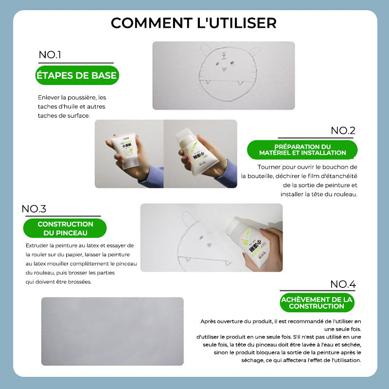 Peinture au Latex en rouleau pour Mur