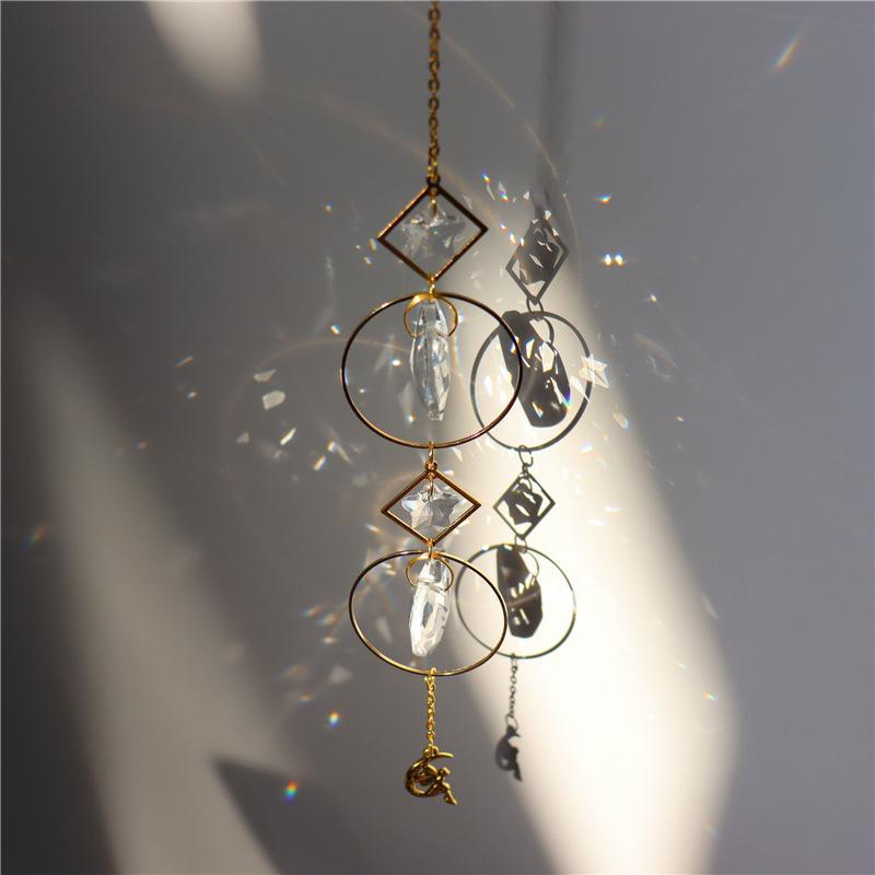 Prisme de Boule de Cristal Multicolore Capteur de Soleil