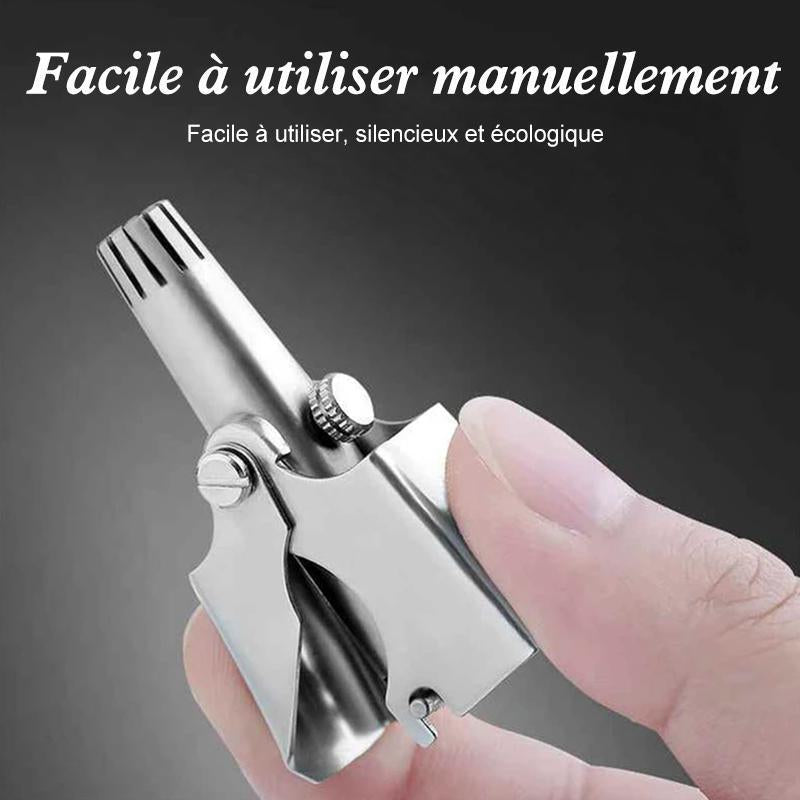 Tondeuse Ă Poils De Nez Manuel en Acier Inoxydable