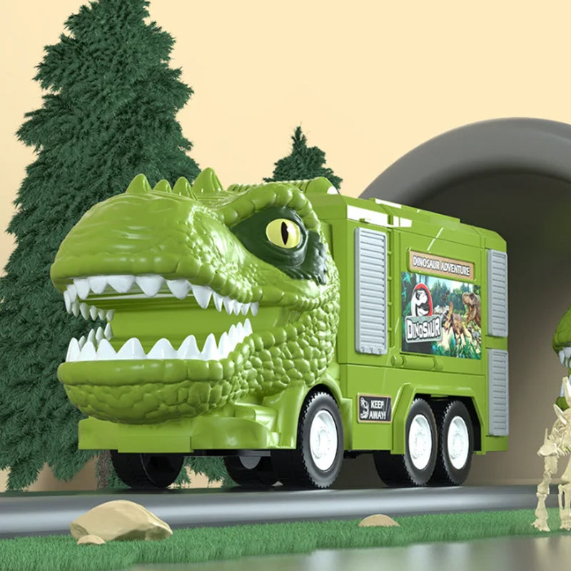 đŠNouvel Ensemble de Jouets de Piste de Camion dâIngĂ©nierie Transformant les Dinosaures
