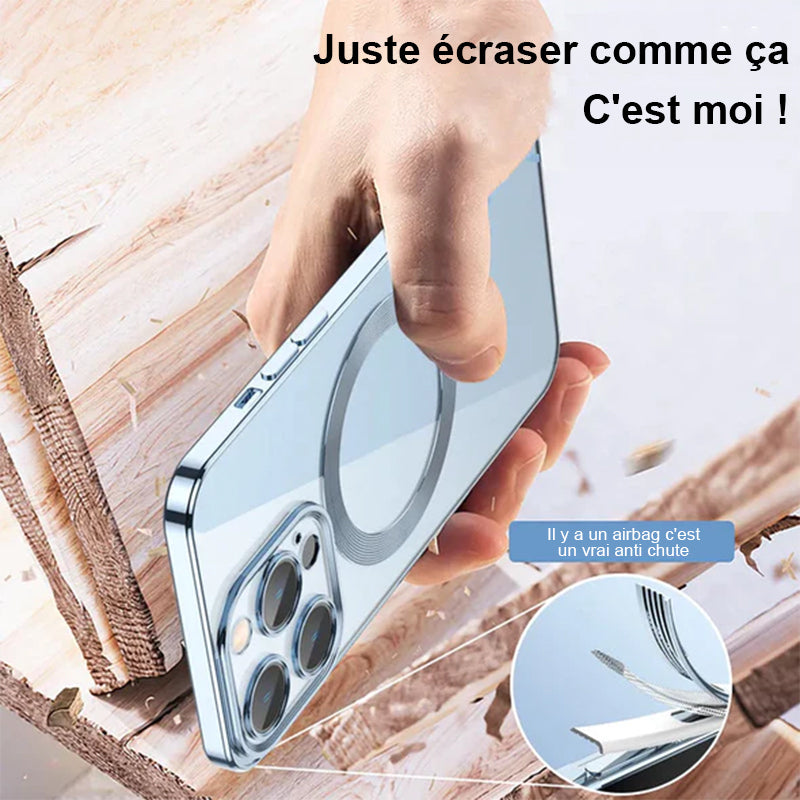 Galvanoplastie Charge magnétique sans fil Coque et skin iPhone