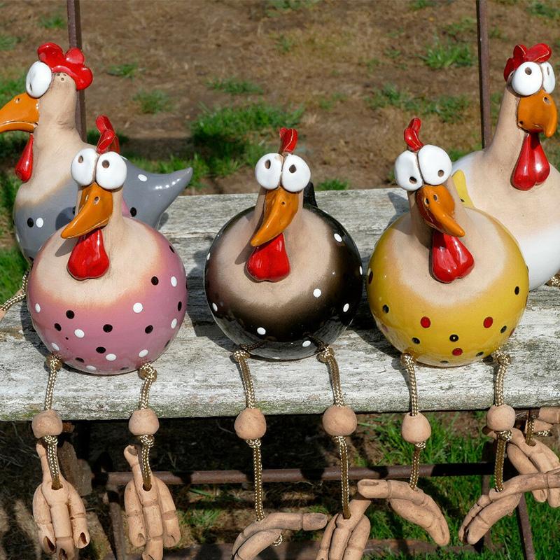 Jouet Drôle de Poulet Décor pour Jardin
