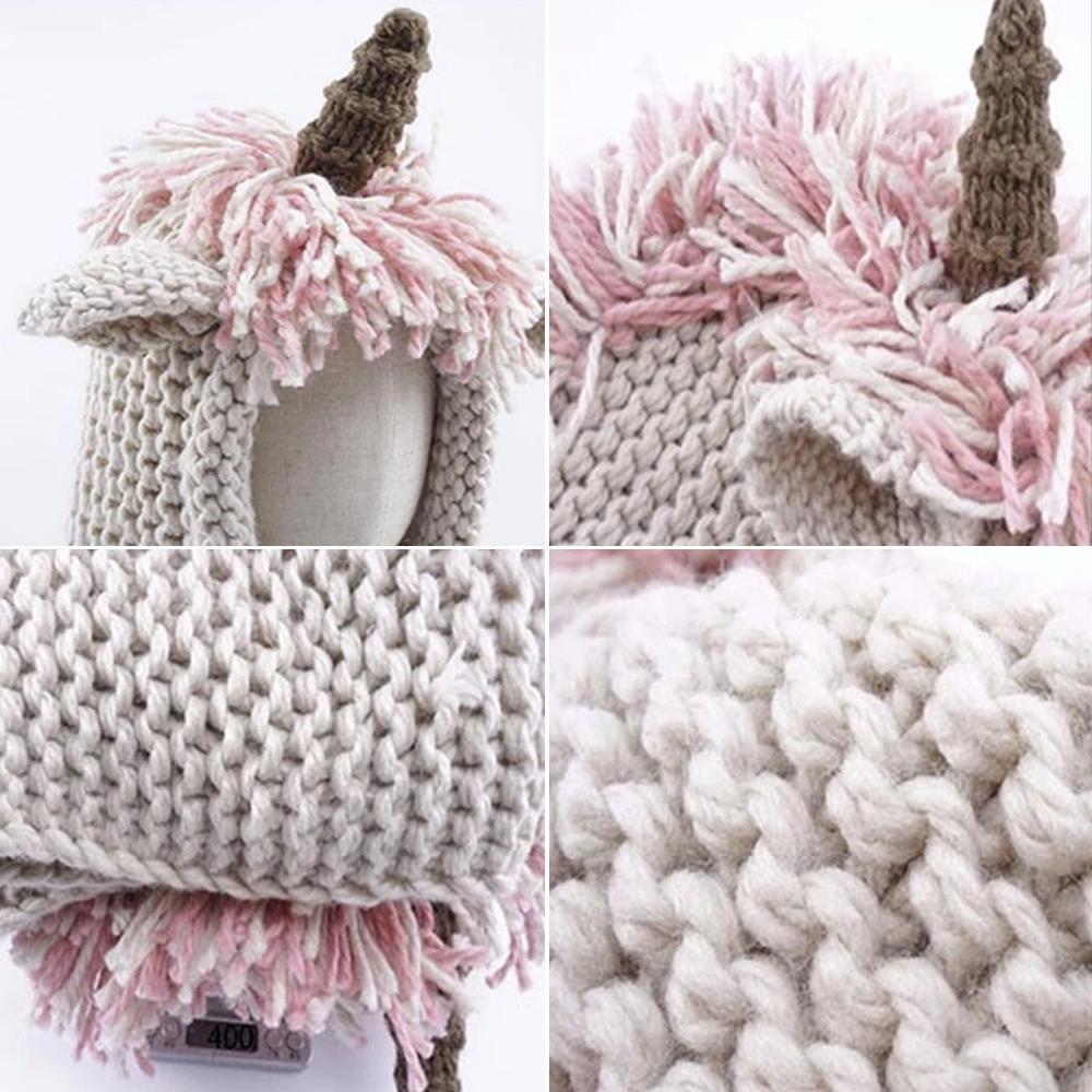 Bonnet Ăcharpe Licorne en Tricot