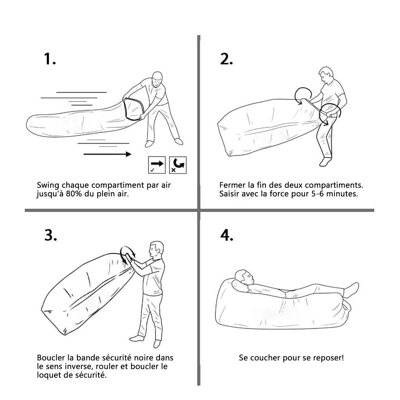 Idéal Canapé Gonflable, Etanche et Portable