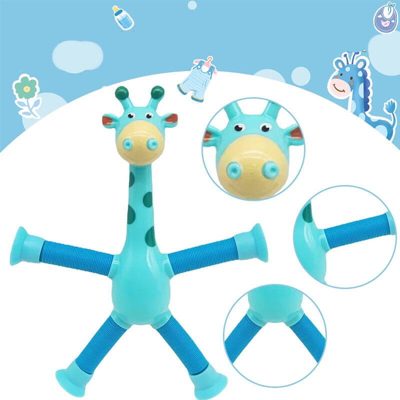 😍Jouet girafe télescopique avec ventouse