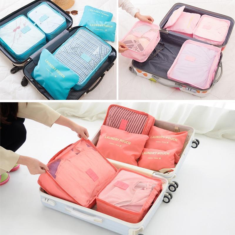 6 PCS Sacs DâEmballage De Bagages En Cube Rangement Voyage