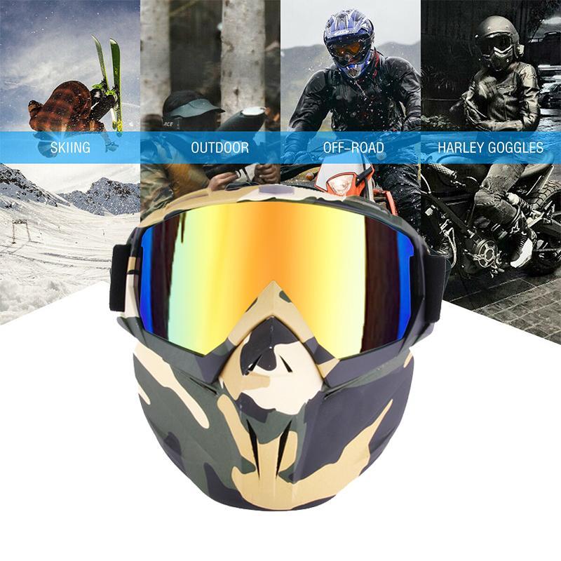 Lunettes de Motocross avec Masque Détachable