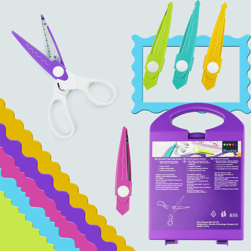 Set de ciseaux pour papier décoratif(5 en 1)