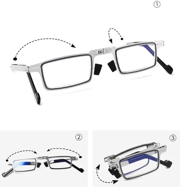 Lunettes de Lecture Pliables Anti-Lumière Bleue en Titane