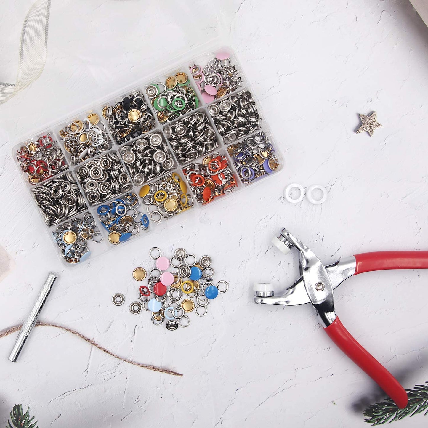 đ§”Kit de boutons-pression en mĂ©tal