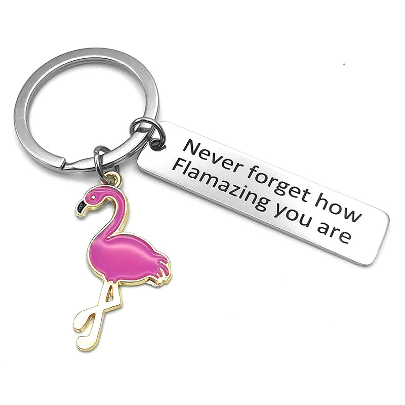 Porte-clés Flamant Rose Motivant