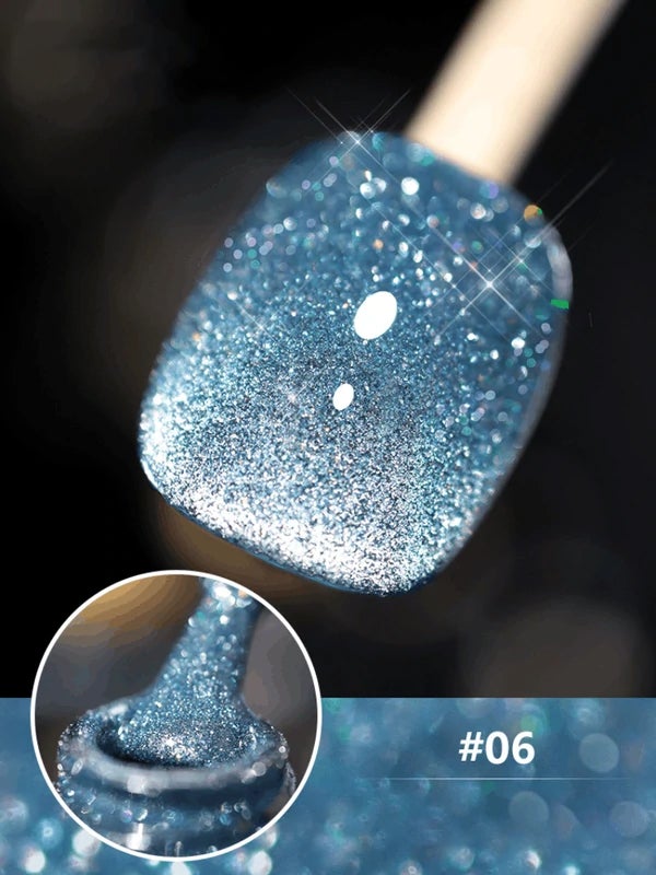 🎉Vernis à Ongles œil de Chat Laser Diamanté