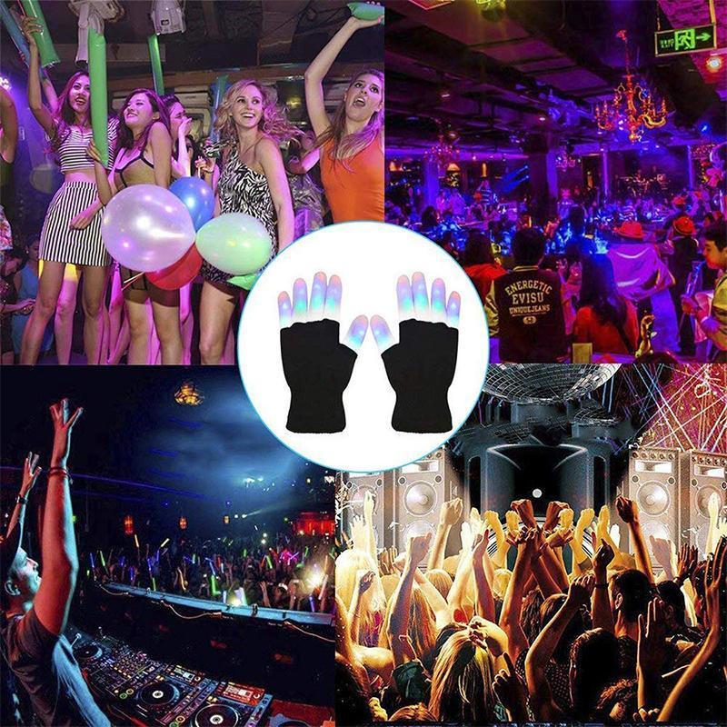 Gants LED Finger Lights 3 Couleurs 6 Modes
