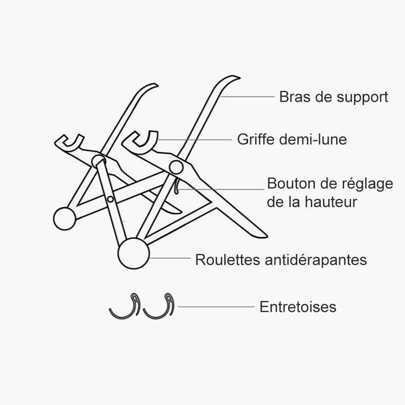 Support Ajustable pour Ordinateur Portable