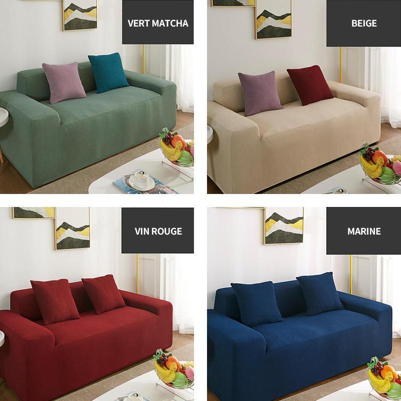 Housse de Canapé Élastique Universelle Imperméable 8 couleurs