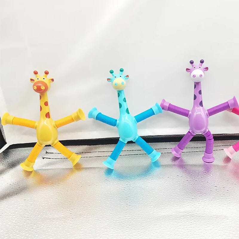 😍Jouet girafe télescopique avec ventouse