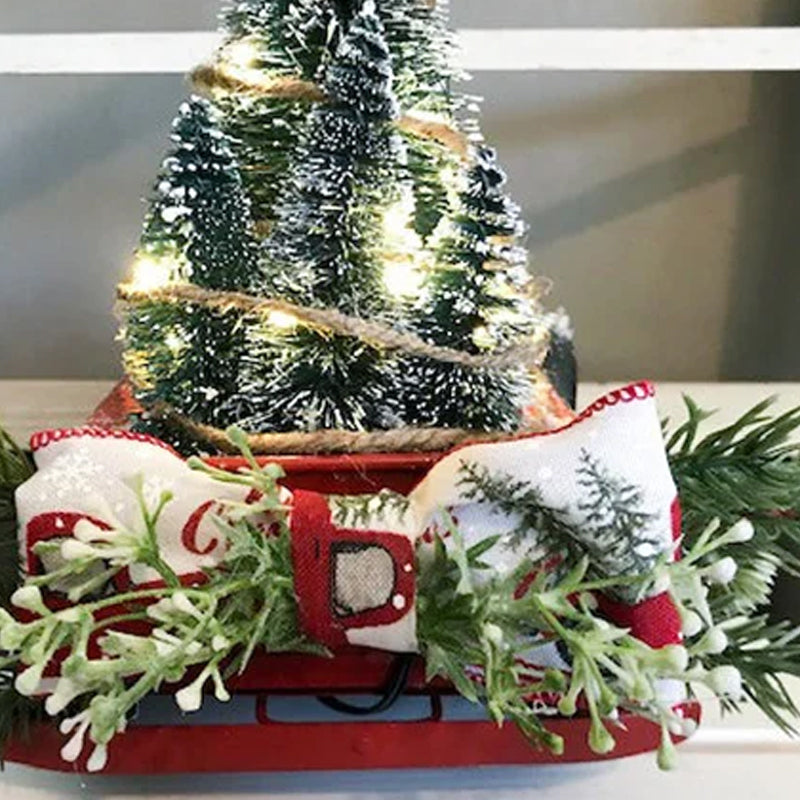 🎄Vente de Noël🔥Pièce maîtresse de Noël de camion de ferme rouge