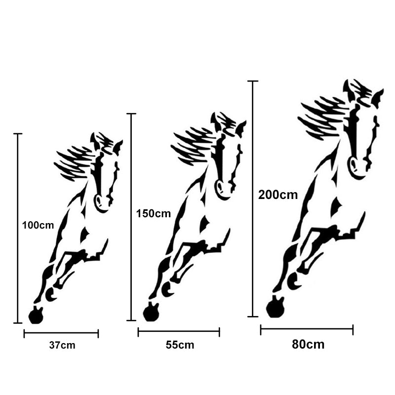 Sticker Mural Cheval Miroir Moderne Acrylique 3D