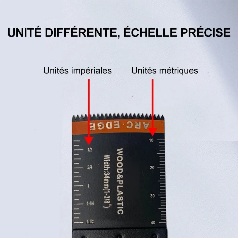 Lames d'outils oscillants à bord incurvé (20 PCS)