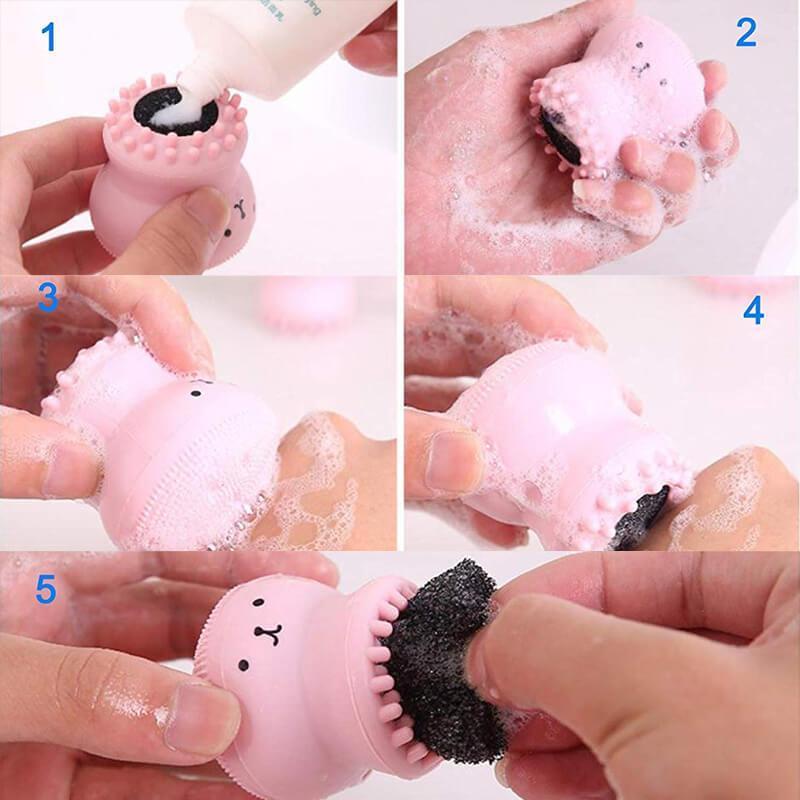Brosse Nettoyante Visage en Silicone - 2 pièces