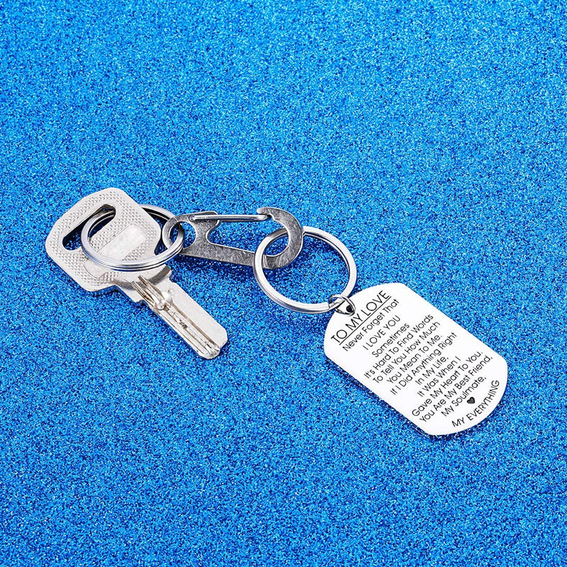 TO MY LOVE - Porte-clés motivant en acier inoxydable
