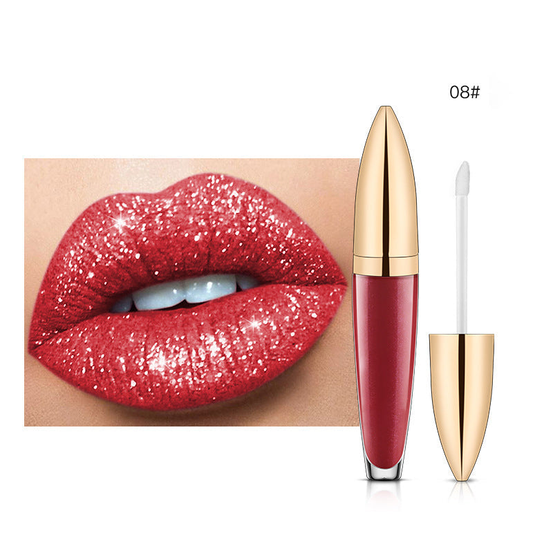 Rouge à lèvres longue durée brillant diamant 18 couleurs